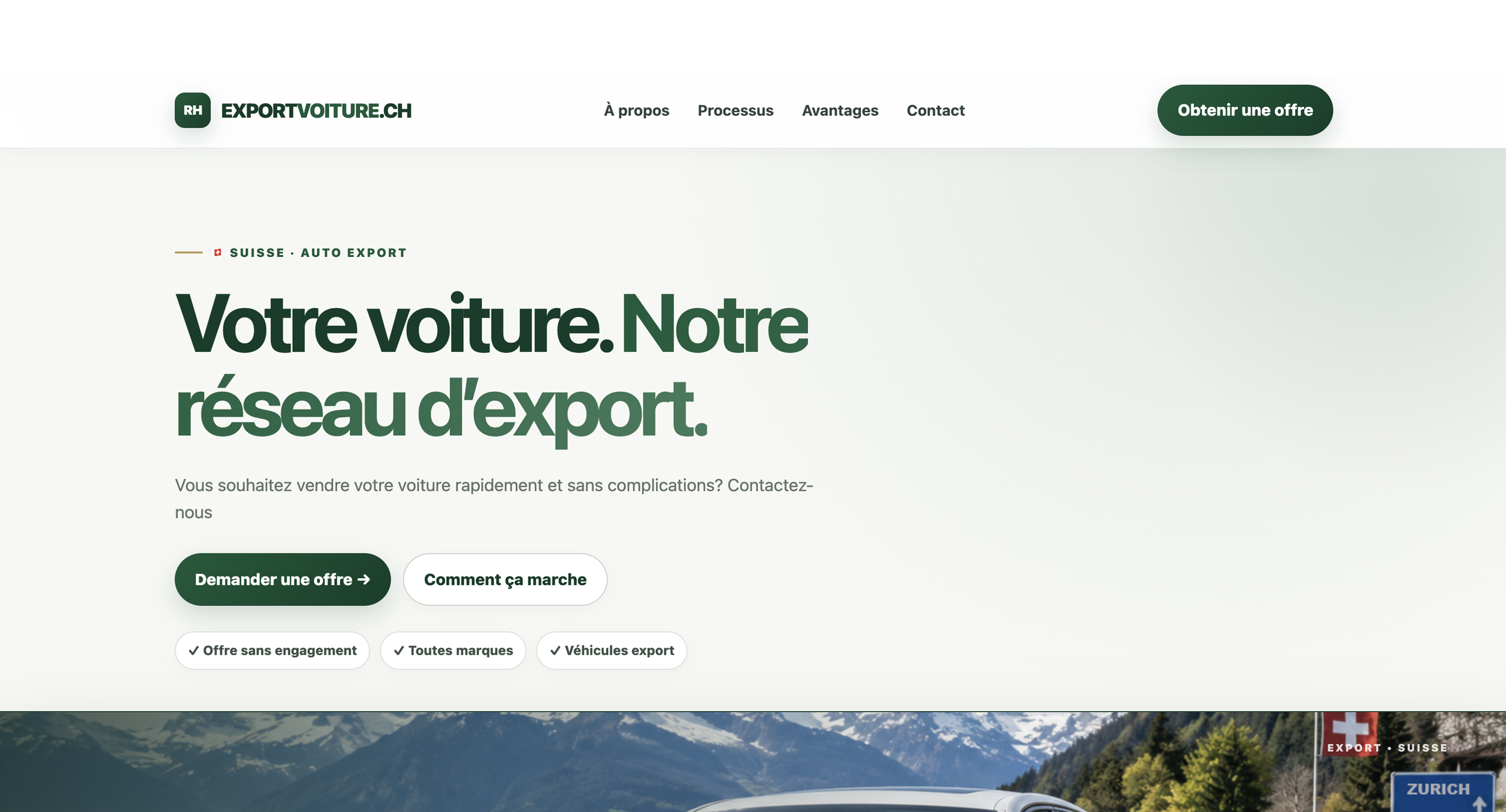 Export Voiture website